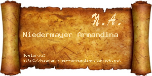 Niedermayer Armandina névjegykártya